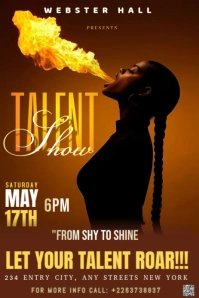Brown Modern & Minimal The Image Is A Striking And Powerful Flyer For A Talent Show  Pinterest Graph template