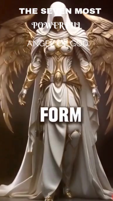 Brown Modern & Minimal The Seven Most Powerful Angels Of God Digital Display (9:16) template