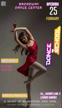 Brown Modern & Minimal This Elegant And Modern Flyer Promotes The Grand Opening Of Broadway Dance Ce Wizytówka template