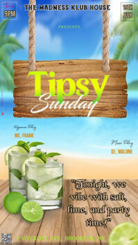 Brown Modern & Minimal This Image Is A Bright, Summery Flyer For A Beach-themed Party Event Instgram Instagram Story template