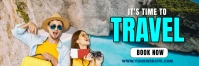 Brown Modern & Minimal Travel Tajuk Twitter template