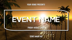 棕色 Tropical Event Promotion Digital Display Template