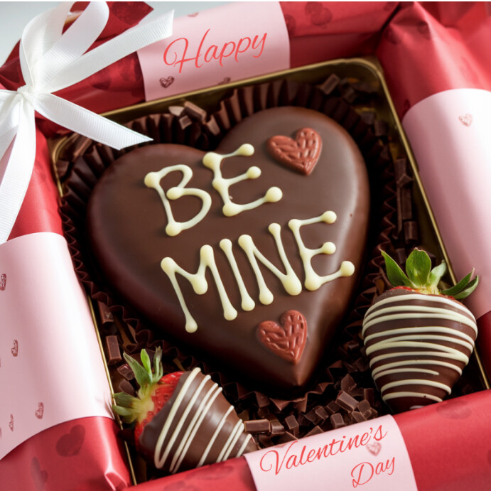 Copy of Brown Modern & Minimal Valentine's Day Chocolate Gift Frame ...