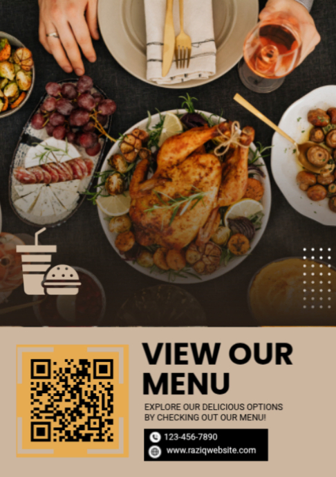 Restaurant Menu Promotion A2 Template | PosterMyWall