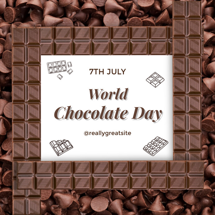Copy of Brown Modern & Minimal World Chocolate Day In | PosterMyWall