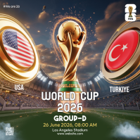 Brown Modern & Minimal World Cup 2026 Instagram Post template