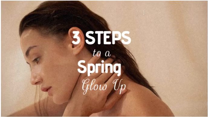 Brown Modern & Minimal 3 Steps To A Spring Glow Up  Youtube Thumbnail template