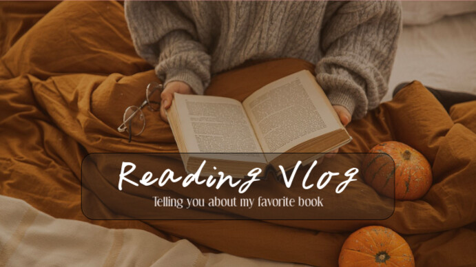 Brown Modern & Minimal Boho Reading Youtube Thumbnail template
