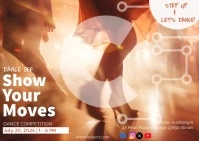 Brown Modern & Minimal Dance Off Events  Post Cartolina template