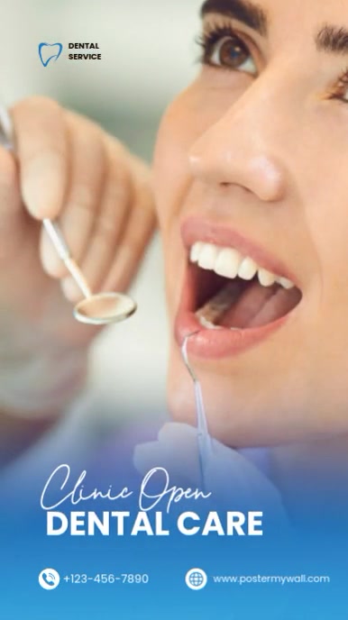 Brown Modern & Minimal Dental Care Reel Insta Rolka Instagram template
