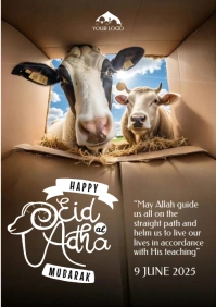 Brown Modern & Minimal Eid Al Adha  A4 template