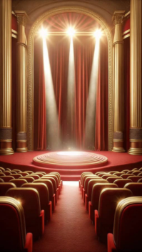 Brown Modern & Minimal Grand Royal Theatre Stage  Instagram Story template