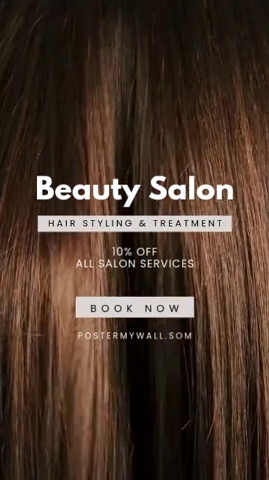 Brown Modern & Minimal Hair Beauty Salon Instagram Reel template