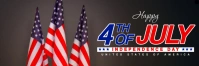 Brown Modern & Minimal Happy 4th Of July Taju template