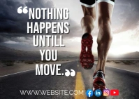 Brown Modern & Minimal Motivational Quotes Postcard Carte postale template