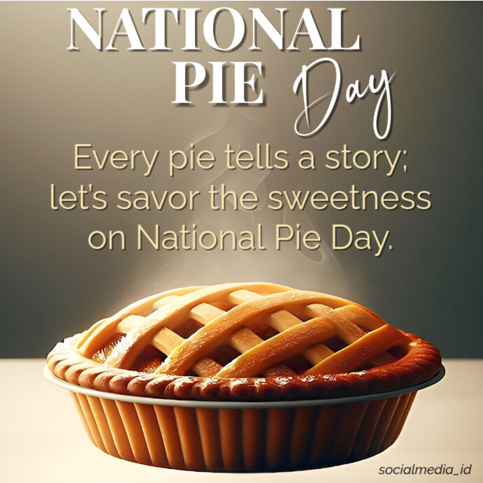 Brown Modern & Minimal National Pie Day Instagram Post template