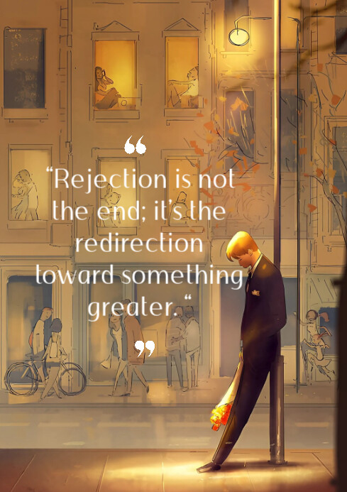 Brown Modern & Minimal Rejection Is Redirection A4 template