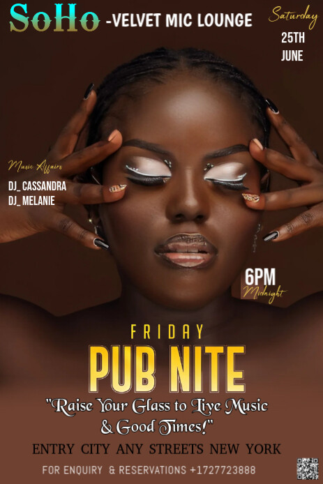 Brown Modern & Minimal The Image Is A Dark, Moody And Sophisticated Flyer Design Friday Pub Nite Pin Pinterest Graphic template