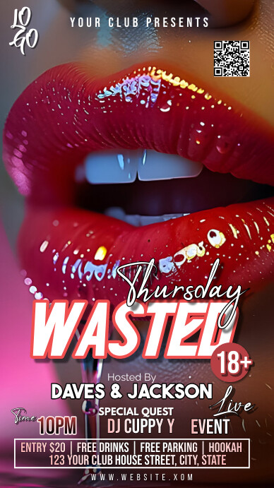 Brown Modern & Minimal Wasted Thursday Night Instagram Story template