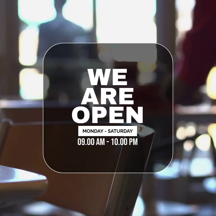 Brown Modern & Minimal We Are Open Square (1: สี่เหลี่ยมจัตุรัส (1:1) template