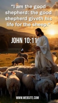 Brown Modern & Minimal “led By The Good Shepherd | A Journey Of Divine Guidance” Digital Display (9: Digitalanzeige (9:16) template