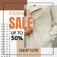 Brown Modern Fashion Sale Facebook Post instagram template