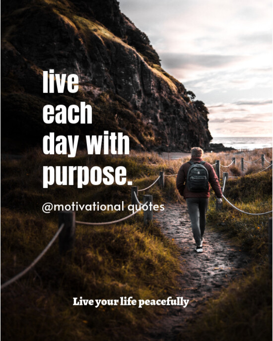 Brown Modern Nature Motivational Quote Poster Instagram Portrait template