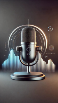 棕色 Podcast Promotion งานแสดงผลงานแบบดิจิทัล Template