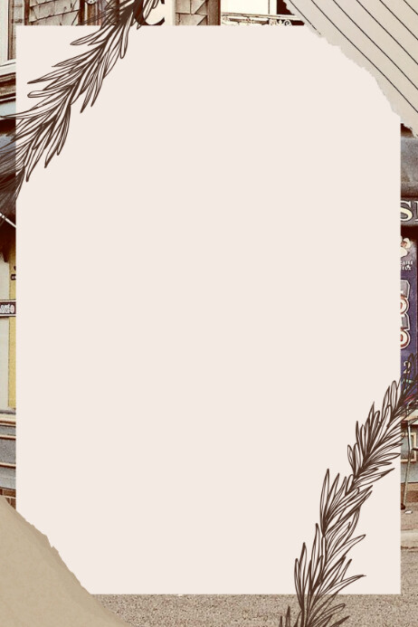 Background Art Rborder Brown Modern Vintage Flower Paper Border Template | PosterMyWall