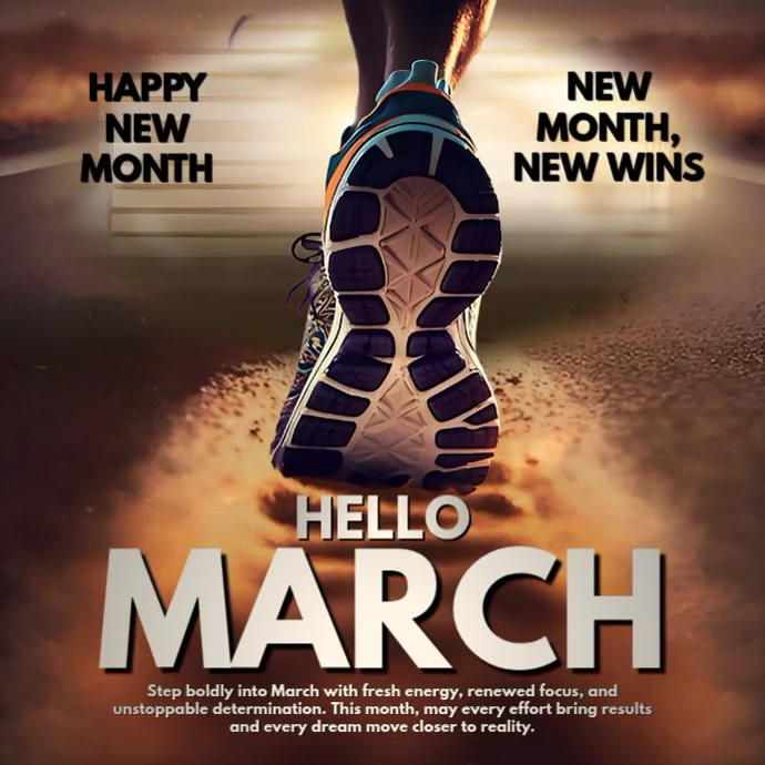 Brown Motivational March Instagram Post Video Template | PosterMyWall