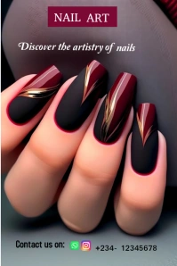 Brown  Nail Art Pinterest Graphic Pinterest-grafik template