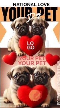 Cokelat Brown  National Love Your Pet Day  Instagram Story เรื่องราวบน Instagram Template