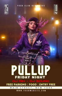 Brown Neon DJ Night Event Tabloid Video template