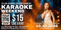 Brun Karaoke Event Eventbrite-banner Template