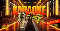 Brown Neon Karaoke Party Gambar Bersama Faceb Facebook Gedeelde Prent template