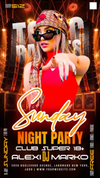Brown Neon Night Party Instagram Story Video Indaba yaku-Instagram template