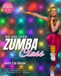 Brown Neon Zumba Class Instagram Portrait template