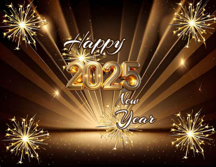 Brown New Year Countdown Template, Countdown Template, Countdown Poster Template, Count Down Templat Flyer (US Letter)