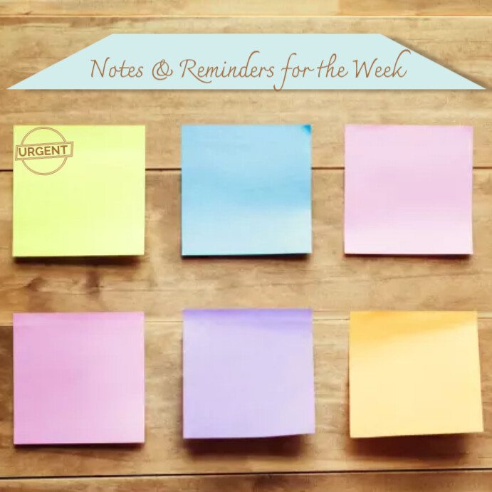 Square Reminders Copy of Brown Notes And Reminders Template Square (1:1) | PosterMyWall
