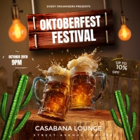 Brown Oktoberfest Festival  Instagram Post Instagram-bericht template