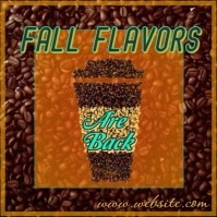 Brown/Orange Modern Fall Flavors IG Post Publicação no Instagram template