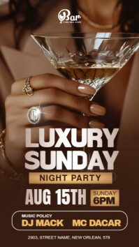 Brown Party Event Flyer Instagram Story template