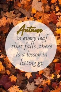 Brown Pastel Autumn Motivational Poster template