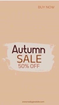 Brown Pastel Autumn Sale 2025 Video  Digital Display (9:16) template
