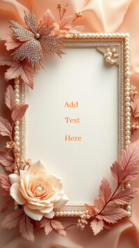 Brown Pastel Floral Background  Instagram Story template