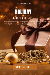 Brown Holiday Gift Guide Poster Template