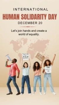 Brown Pastel International Human Solidarity Day  Tiktok Video template