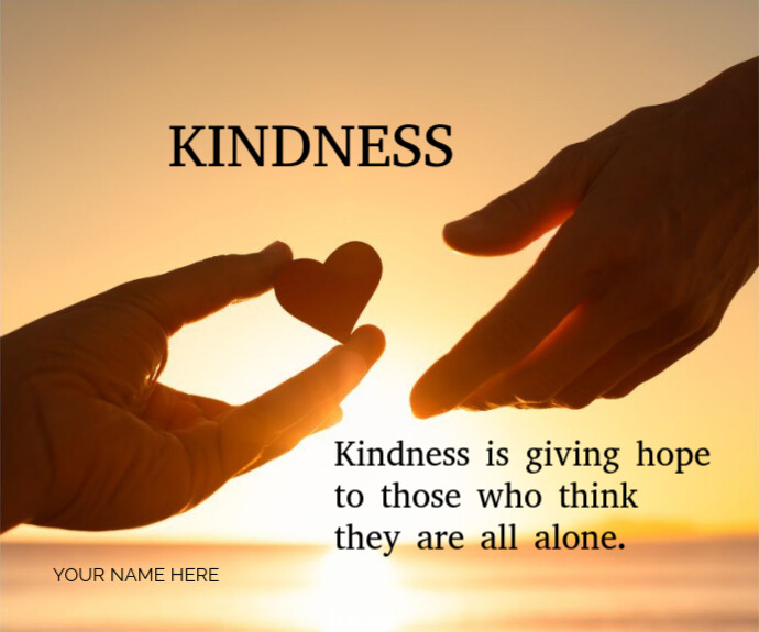 Brown Pastel Kindness And Generous Wishes Quotation  Medium Rectangle Retângulo médio template