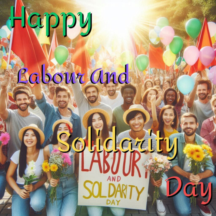 Brown Pastel Labour And Solidarity Day  Instagram Post Instagram-opslag template