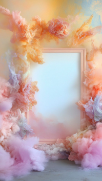 Brown Pastel Cloud Frame Instagram Story Template